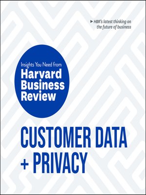 cover image of Customer Data and Privacy